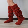 thumbnail image 6 of MSJUHEG Thigh High Socks,Programmer Socks,Thigh High Compression Socks Women,Leg Warmers,Knee High Socks,Knit Leg Stocking Thigh Long Knee Cable Boot Socks Red One Size, 6 of 6