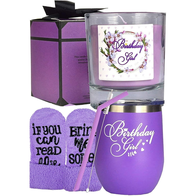 MEANT2TOBE Purple Birthday Gift Box for Women - Unique Birthday Gift Ideas,  Happy Birthday Gift Basket, Perfect Gift Packs for Her! 