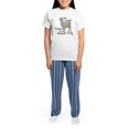 thumbnail image 4 of CafePress - I'm A Llama Trapped In A Hu Women's Light Pajamas - Women's Short Sleeve Print T-Shirt and Pants Light Cotton Pajama Set, 4 of 7