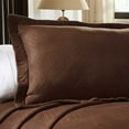 thumbnail image 4 of Geometric Fret Cotton Jacquard Matelasse Scalloped Bedspread Set, Queen, Cappuccino by Blue Nile Mills, 4 of 6