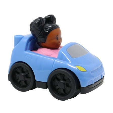 Replacement Part for Collectible Fisher-Price Little People Wheelies Garage Airport Dollhouse Playset BLL96 - Replacement Blue Wheelies Convertible Car with Tessa Figure Driving