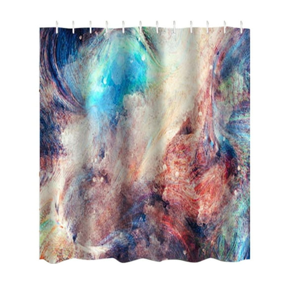 71x71IN Bathroom Shower Curtain Abstract Flower Color Curtain Bohemian Vintage Country Shower Curtains Bathroom Curtains Bathtub Home Decor Wrinkle and Rust Resistant for Bathroom Floor, Shower