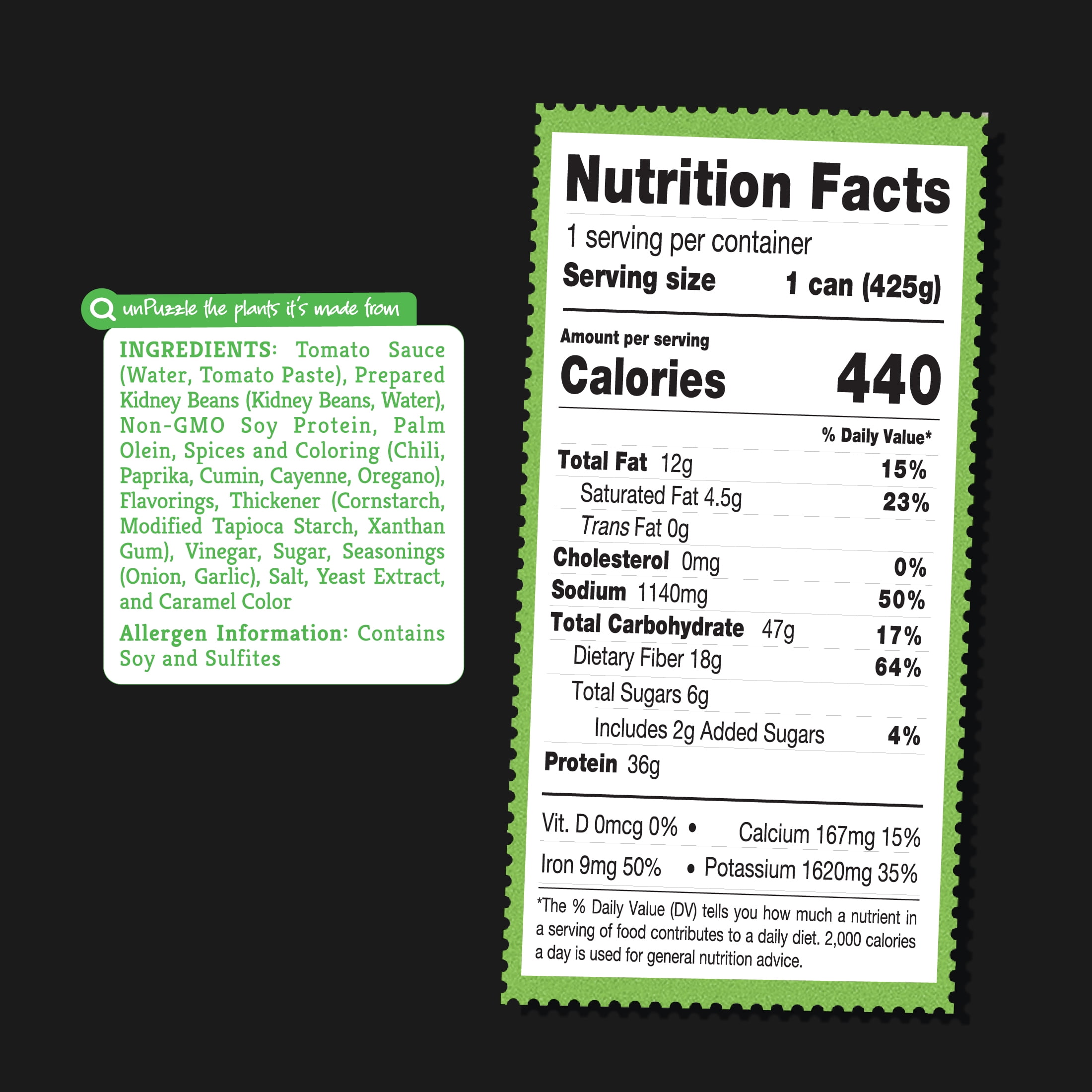 (3 pack) unMEAT Chunky Chili with Beans Extra Protein 15 oz Can