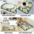 thumbnail image 6 of Christmas Snowflake Dish Drying Mat for Kitchen Counter 2 Pack with Non-Slip Rubber Backing - Absorbent Coffee Bar Mat, Dish Rack Mat, Christmas Trees Dish Drying Mats 18x24+19.5x12 inch, 6 of 7