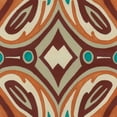thumbnail image 2 of Vess, June Erica 26x26 White Modern Wood Framed Museum Art Print Titled - Global Motif VIII, 2 of 4