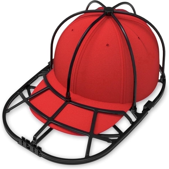 Hat Wash Cage, Plastic No Crease, Upgraded For Dishwasher/Laundry D Baseball Hat Wash, Hat Cleaning Protector For Adults And Children'S Hats(black)1pc