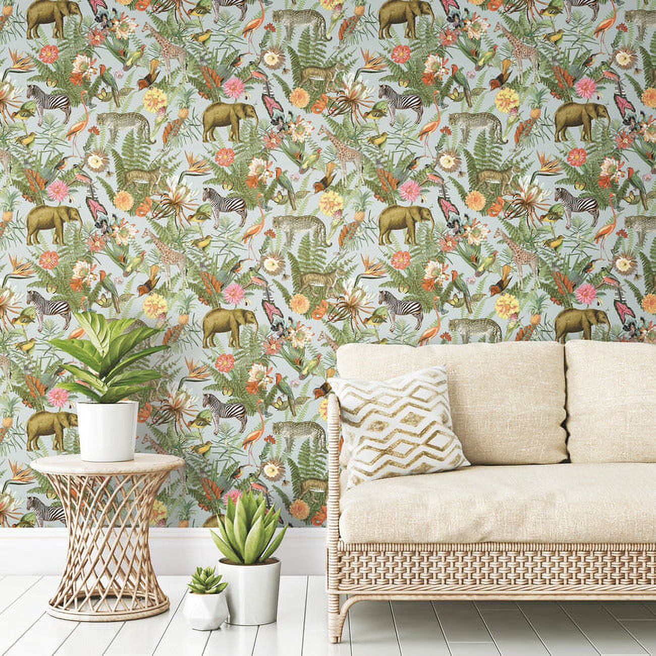 Tropical Zoo Peel & Stick Wallpaper