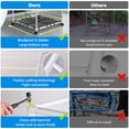 thumbnail image 3 of Yescom Free Standing Pool Side Pvc Towel Rack Holder Heavy Duty 7 Bar 4 Lockable Wheels for Outdoor Floats Dryer Clothes Laundry Storage Black Net, 3 of 9