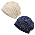 thumbnail image 3 of Fashion Lace Headscarf Hat Adjustable Hollow Headwear for Women Daily Use 1Pcs, 3 of 3
