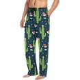 thumbnail image 4 of HPINK-T Multi- Xmas Cactus Pajama Pants for Men PJs Bottoms Sleep Lounge Pants with Pockets, 4 of 7