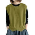 thumbnail image 2 of AUNVITO Women's Sleeveless Vest Round Neck Pullover Knit Casual and Versatile, 2 of 4