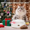 thumbnail image 6 of 3 in 1 Automatic Interactive Cat Toys,Kitten Toy With Fluttering Butterfly, Moving Feather, Track Balls, Dual Power Supplies, USB Powered (White), 6 of 8