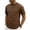 Coffee, variant on Men'S Knitted Short Sleeve Shirts Summer Lightweight Casual Mock Neck T-shirts Fashion Plain Comfy Loose Fit Tees For 2026
