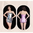 thumbnail image 5 of Womens Shiny Metallic Sleeveless Bodycon Mini Dress Spaghetti Strap Slip Dress Party Club Mini Dress Pink, 5 of 5