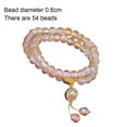 thumbnail image 2 of Pulsera hecha a mano con cuentas de vidrio de lámina dorada, pulseras elásticas de múltiples vueltas, para meditación para hombres y mujeres, 2 of 5