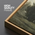 thumbnail image 4 of IDEA4WALL Extra Large Framed Canvas Print Wall Art Misty Pines Forest Foggy Landscape Artwork Nature Vintage Inspired Pastel Antique Fine Art Decorative Relax/Calm for Rooms Decor - 60"x30", 4 of 5