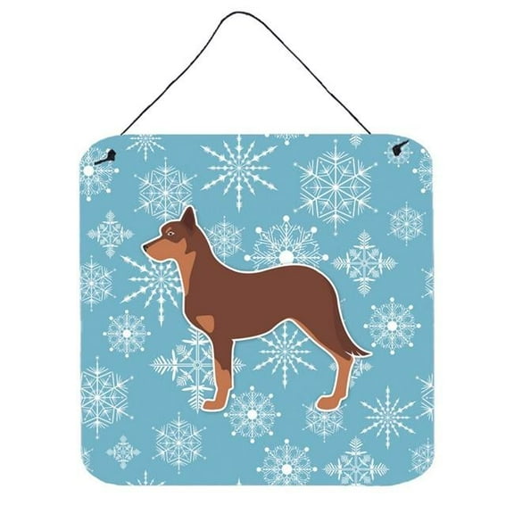 Winter Snowflake Australian Kelpie Dog Wall or Door Hanging Prints