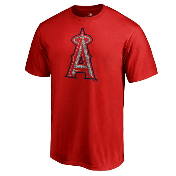 Men's Red Los Angeles Angels Static Logo T-Shirt