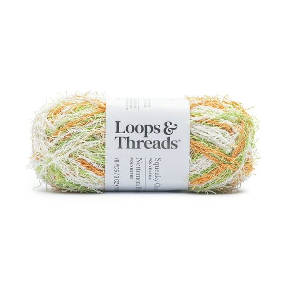Squeaky Clean Prints Yarn by Loops & Threads - Yarn for Knitting - Crochet - Weaving - and Arts & Crafts - Fresh - Polyester - 3 oz