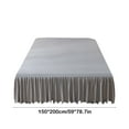 thumbnail image 2 of ZestqaQ Solid Color Bed Skirt, Polyester-Cotton Non-Slip Protective Cover, Ruffled Edge Bedspread Skirt, Durable Mattress Guard, Stylish Bedroom Decor, 2 of 6