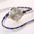 thumbnail image 4 of Reloj de cuarzo de aleación de PU multicapa con cuerda trenzada de moda retro para mujer (azul), 4 of 4