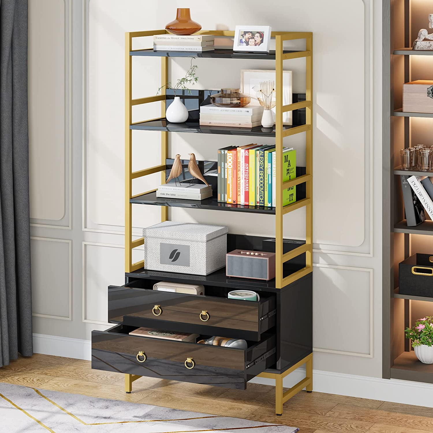 Tall Black Shelf Unit | ppgbbe.intranet.biologia.ufrj.br