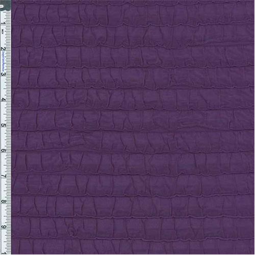 Purple Stretch Ruffle Knit, Fabric Sold By the Yard
