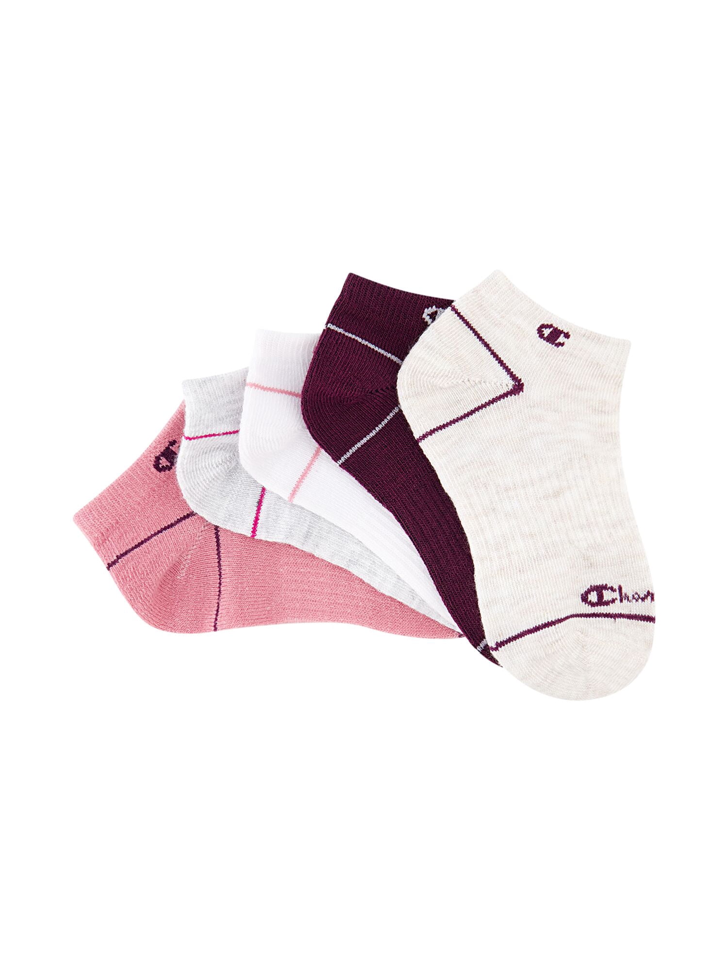 Champion Girls Lightweight Performance+ Kid Low Cut Socks, 10 Pack, Sizes S–L