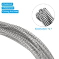 thumbnail image 4 of Unique Bargains 1/5' OD 32.8 Ft 304 Stainless Steel Cable Wire Rope with Aluminum Sleeves 7 x 7 Strand Rope Silver, 4 of 7