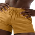 thumbnail image 5 of lcziwo Mens Athletic Shorts Relaxed Fit Outdoor Elastic Waist Hiking Shorts with Pockets Corduroy Beach Casual Drawstring Chino Shorts Yellow XL, 5 of 7
