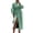 Green-M, variant on Women's Wool Blend Pea Coat with Double Breasted Design, Extra-Long Sleeves Fall-Winter