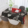thumbnail image 5 of BZSMCE Square Tablecloth Crimson Elegance Pattern Tableclothes, 5 of 9