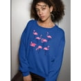 thumbnail image 2 of Flamingos Sweatshirt Women -SPIdeals Designs, Female Medium, 2 of 4