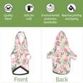 thumbnail image 6 of Fotbe Tropical Pitaya Print Small Dog Sweater Hoodies Pet Grey Hooded Soft Fleece Sweatshirts with Pocket Fall Winter Puppy Cat Sweaters Warm Clothes-X-Large, 6 of 7