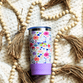 thumbnail image 3 of Biddlebee 20oz Insulated Stainless Steel Tumbler with Straw and Silicone Boot, Garden Blooms, 3 of 12