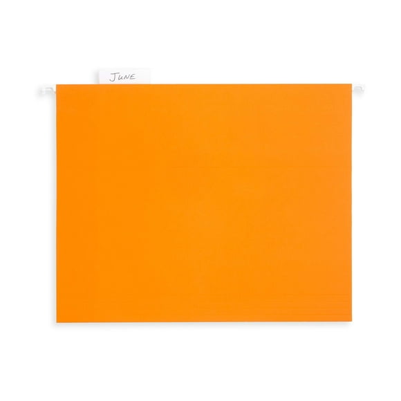 Blue Summit Supplies Hanging File Folders, 25 Reinforced Hang Folders, Designed for Home and Office Color Coded File Organization, Letter Size, Orange, 25 Pack