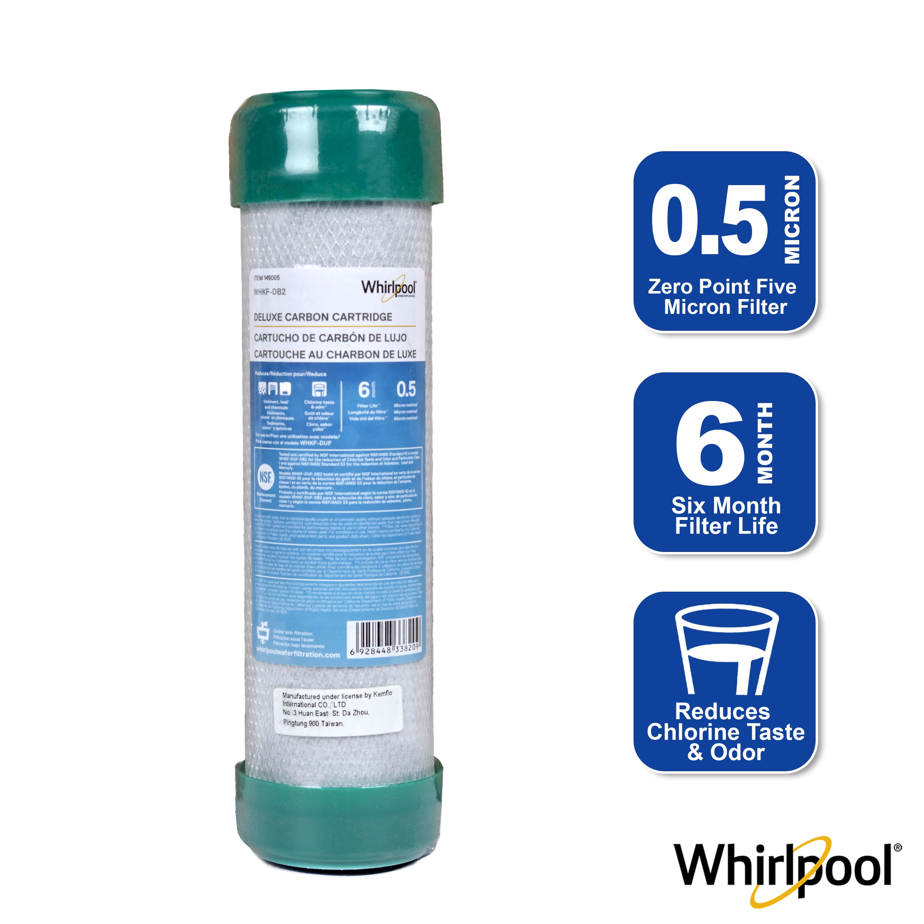 Whirlpool Undersink Water Filter Replacement Cartridge, #WHKF-DB2