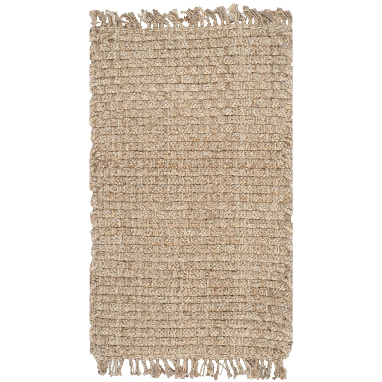 SAFAVIEH Natural Fiber Eason Braided Jute Area Rug, Natural, 5' x 8'