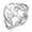 Steel Color, variant on Unisex Stainless Steel Ring 18K Gold Plated Non Fading Hollow Tree Design Geometric Shape Natural Personality Hip Hop