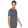 thumbnail image 3 of Landau ProFlex Tailored Fit Comfort Stretch 4-Pkt V-Neck Scrub Top for Men 4253, 3 of 5