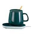 thumbnail image 2 of Juego de tazas calentadoras de café, posavasos calefactores de tazas de cerámica, juego de posavasos calefactores para tazas de café, almohadilla de temperatura constante, tecnología de vanguardia, 2 of 8