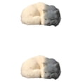 thumbnail image 4 of Bewildely Amplia aplicación Gatos durmientes realistas para varios escenarios Emulación linda Gato respirante durmiente blanco blanco 2Conjunto, 4 of 6