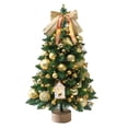 thumbnail image 2 of Adorno navideño de mesa para árbol de Navidad 2023, 45 cm de altura, realista. Dorado, 2 of 9