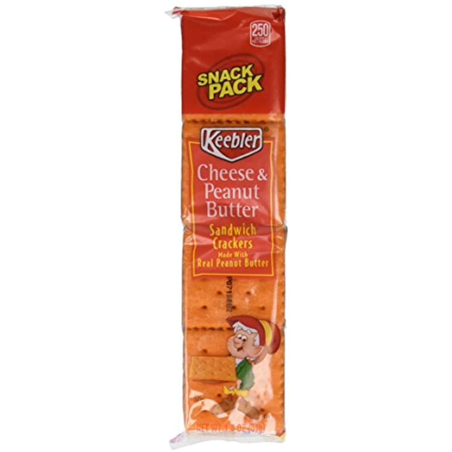Keebler Cheese & Peanut Butter Sandwich Crackers, Box Of 12