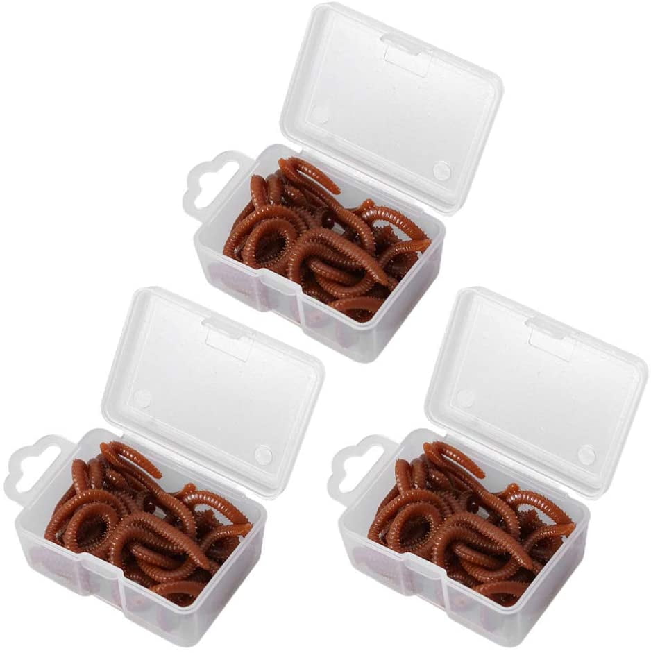 Boîte De Leurres Souples Vers - Imitation Parfumée - 20g - Pêche