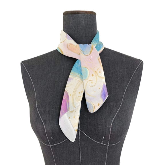 Square Scarf 24x24 Inch Celestial Heart Tapestry Silky Satin Sun Protection Neck Scarf for Women Multi-Purpose Head Wrap Bandana for Hair Bag Decoration