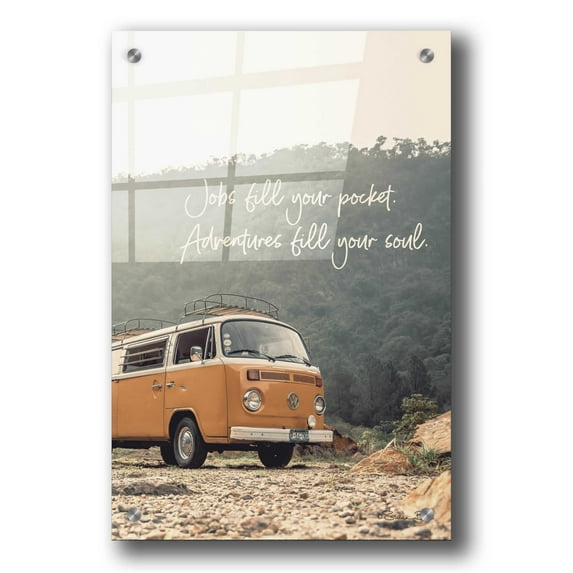 Epic Art 'Adventure Fills Your Soul' by Susan Ball, Acrylic Glass Wall Art, 24"x36"