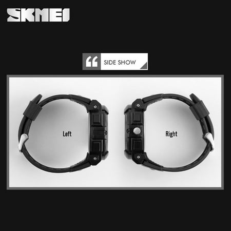 - SKMEI 1270 Dual Display Digital Waterproof Men Sports Watches With Backlit For Men & Boys Holiday Gifts, red,
