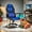 Blue, variant on BIQWBIC Gaming Chair Massage Game Chair with Massage Lumbar Support PU Leather Rolling Swivel Computer Desk Chair for Home Office