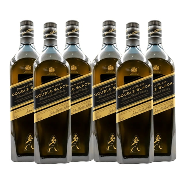 Paquete de 6 Whisky Johnnie Walker Double Black Label 1lt